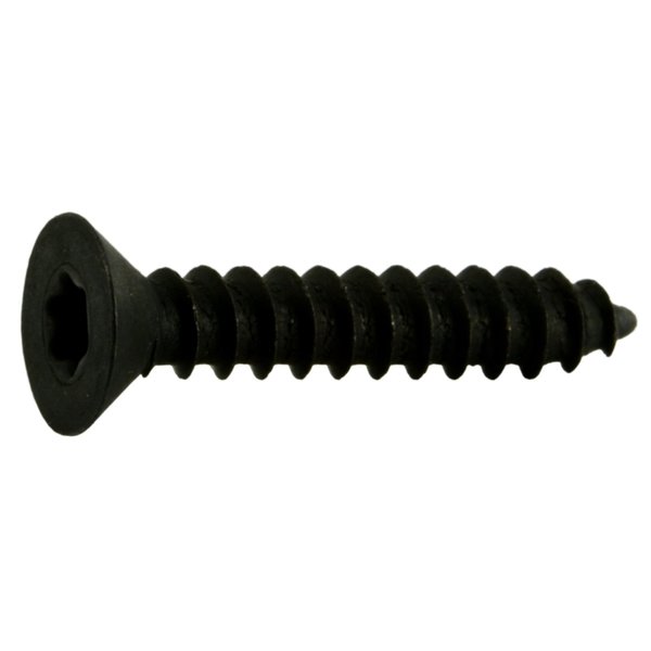 Midwest Fastener Sheet Metal Screw, #6 x 3/4 in, Black Steel Flat Head Torx Drive, 35 PK 36923